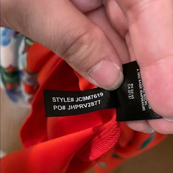 JH COLLECTIBLES UEC Women’s Size 16 Floral Sleeveless Red Sheath Dress - Picture 6 of 11